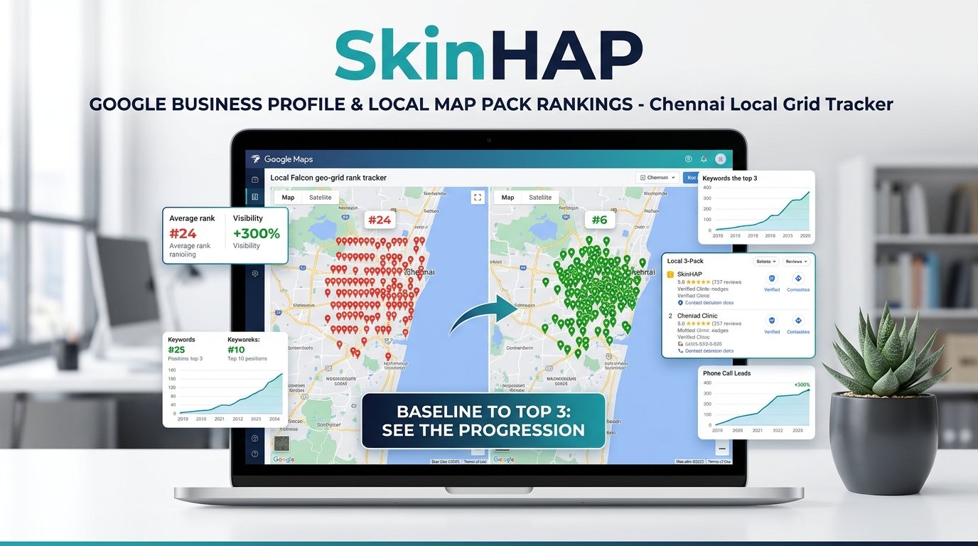 SkinHAP Google Business Profile and Local Map Pack Performance Proof