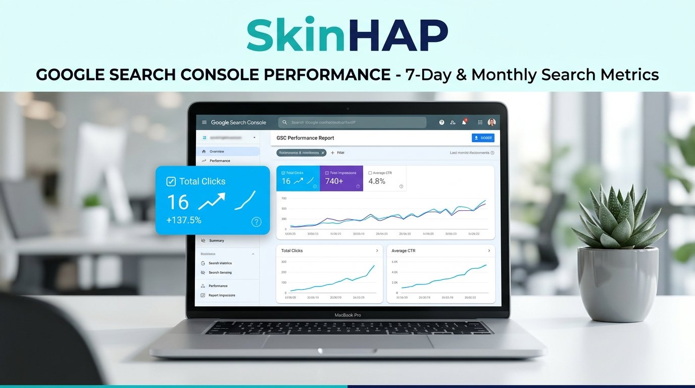 SkinHAP Google Search Console Performance Proof